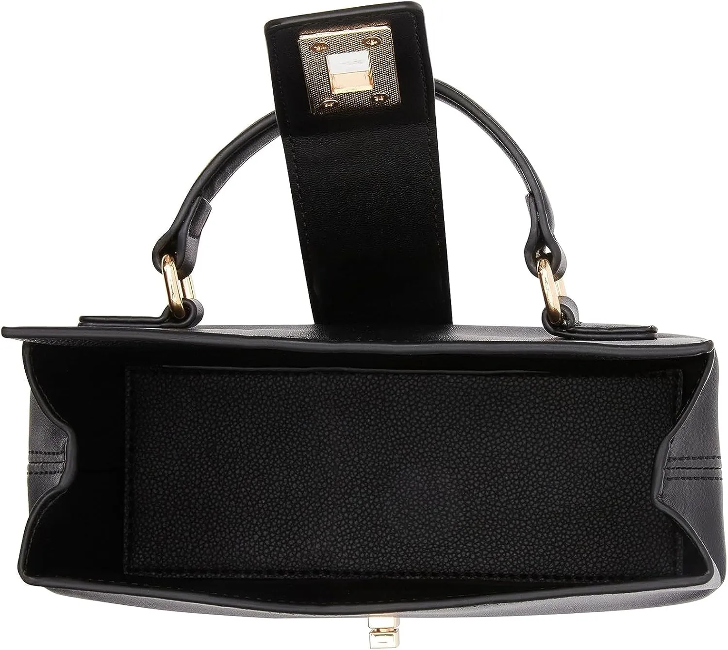 Anne Klein Convertible Box Bag with Ak Enamel Turn Lock
