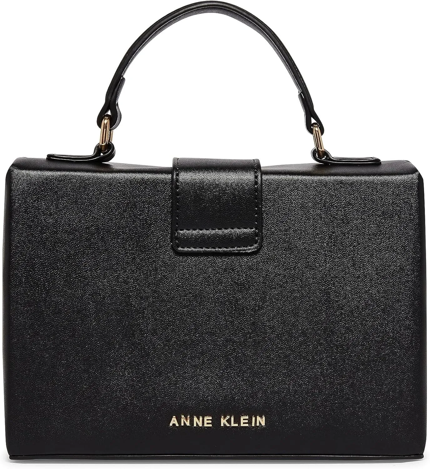 Anne Klein Convertible Box Bag with Ak Enamel Turn Lock