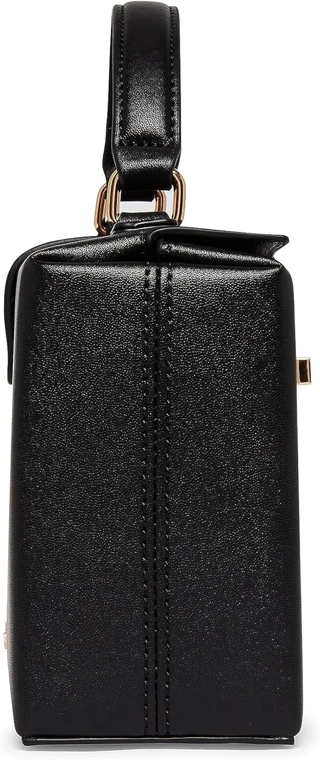 Anne Klein Convertible Box Bag with Ak Enamel Turn Lock