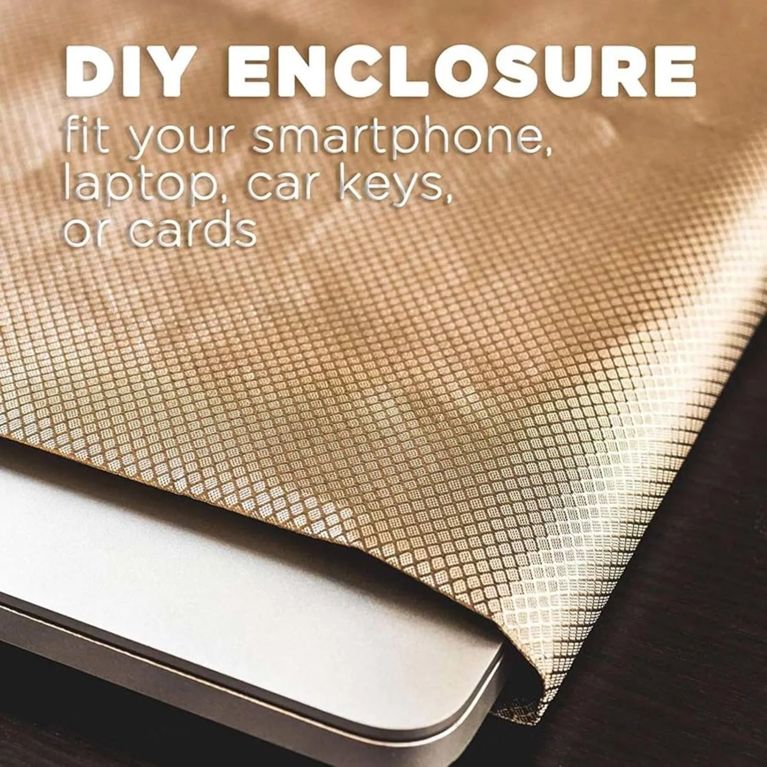 Anti-Radiation Faraday Fabric Cloth EMF Protection Fabric Faraday Grounding RFID Shielding-Block for Card Bag Cloth, Electronic Products,gold-7x1.1m