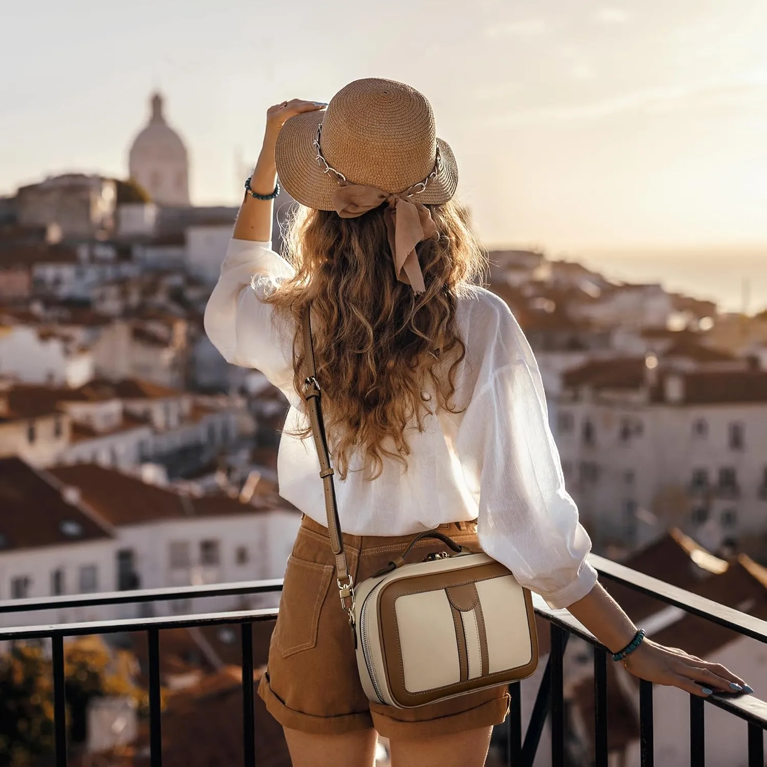 Anti Theft Crossbody Bag For Women Men Trendy. Rfid Blocking Bag Locking Zippered Travel Bag Top Handle Shoulder Handbags