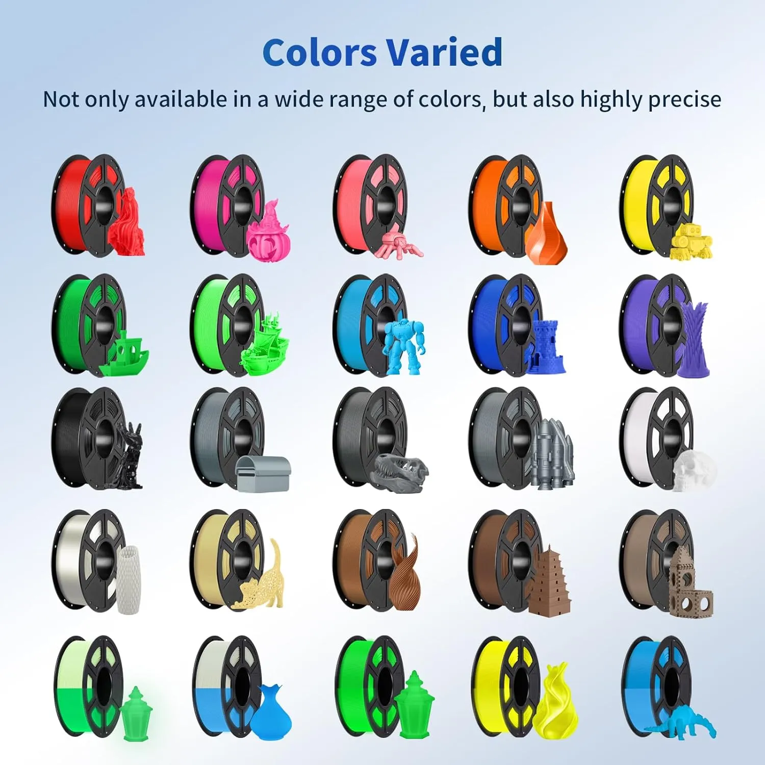ANYCUBIC PLA Filament 1.75mm Bundle, RFID 3D Printing PLA Filament 1.75mm Dimensional Accuracy  /- 0.02mm, 1KG Reusable Spool (2.2 lbs), 4KG Gray