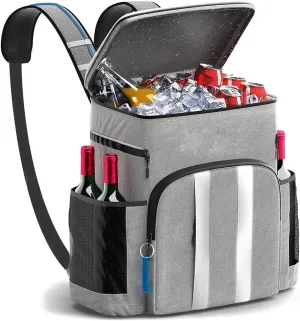 AOKLEY Grill Picnic Bag Organizer 20L Oxford Cloth Camping Bag, Double Shoulder Outdoor Backpack, Cool Fresh Refrigerated Camping Picnic Bag Camping Bag