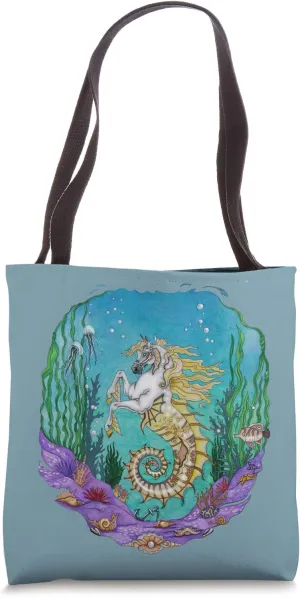 Arabian Hippocampus Seahorse Tote Bag