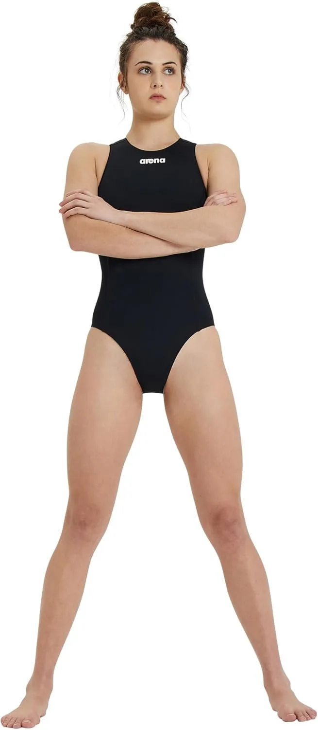 ARENA Women's Team Solid Polo One Piece Swimsuit Water Sports Bathing Suit