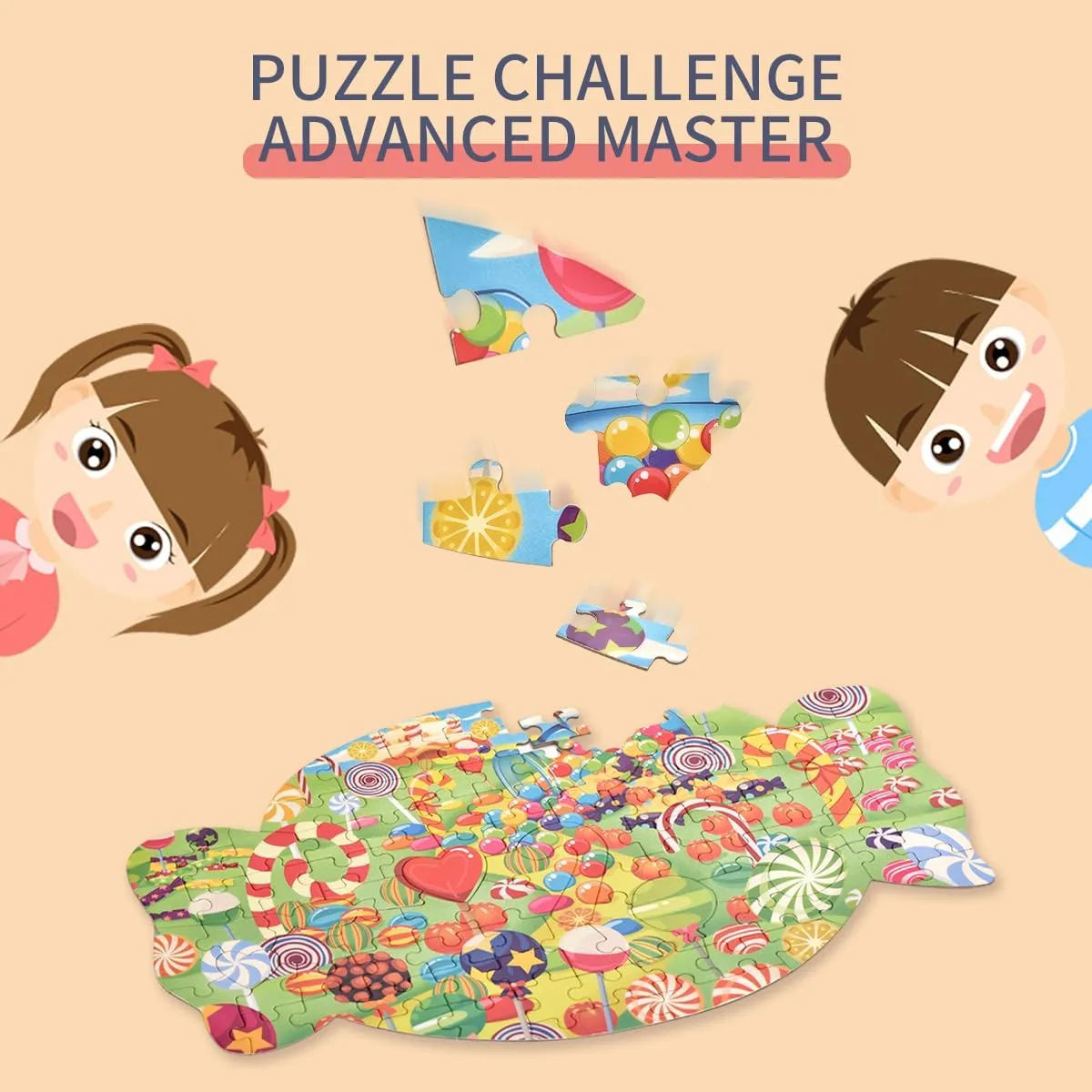 Aroloxta Floor Puzzles for Kids Ages 4-8, Puzzle for Toddler 5-8, 100 Pieces Learning Preschool Jigsaw Puzzles Educational Intellectual Puzzle Toys for Boys and Girls