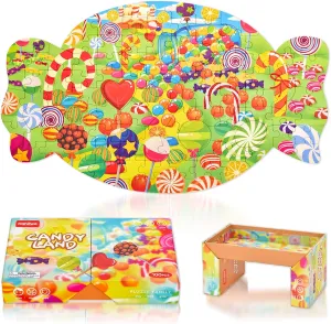 Aroloxta Floor Puzzles for Kids Ages 4-8, Puzzle for Toddler 5-8, 100 Pieces Learning Preschool Jigsaw Puzzles Educational Intellectual Puzzle Toys for Boys and Girls