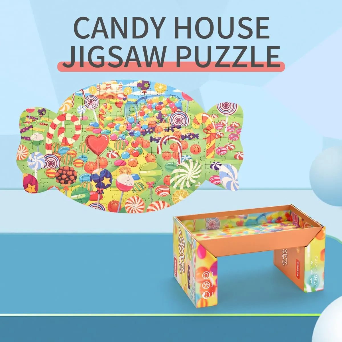 Aroloxta Floor Puzzles for Kids Ages 4-8, Puzzle for Toddler 5-8, 100 Pieces Learning Preschool Jigsaw Puzzles Educational Intellectual Puzzle Toys for Boys and Girls