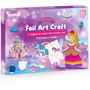Arts and Crafts for Kids Ages 4-8, Art Craft Supplies Kits, DIY Creative Travel Toys Activity, Princess & Prince & Castle & Girl, Coloring Sticker Books, Easter Basket Stuffers, Gifts for Girls