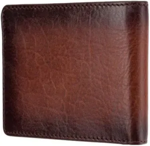 Atelier Collection Roland Leather Wallet RFID Blocking AT63, Burnished Blue (Burnish Tan)