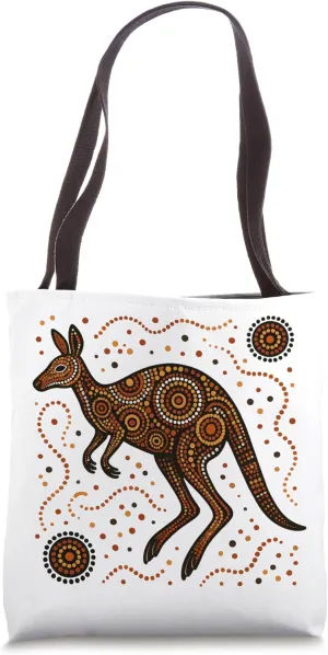 Australian Aboriginal Kangaroo Animal Lover Australia Tote Bag