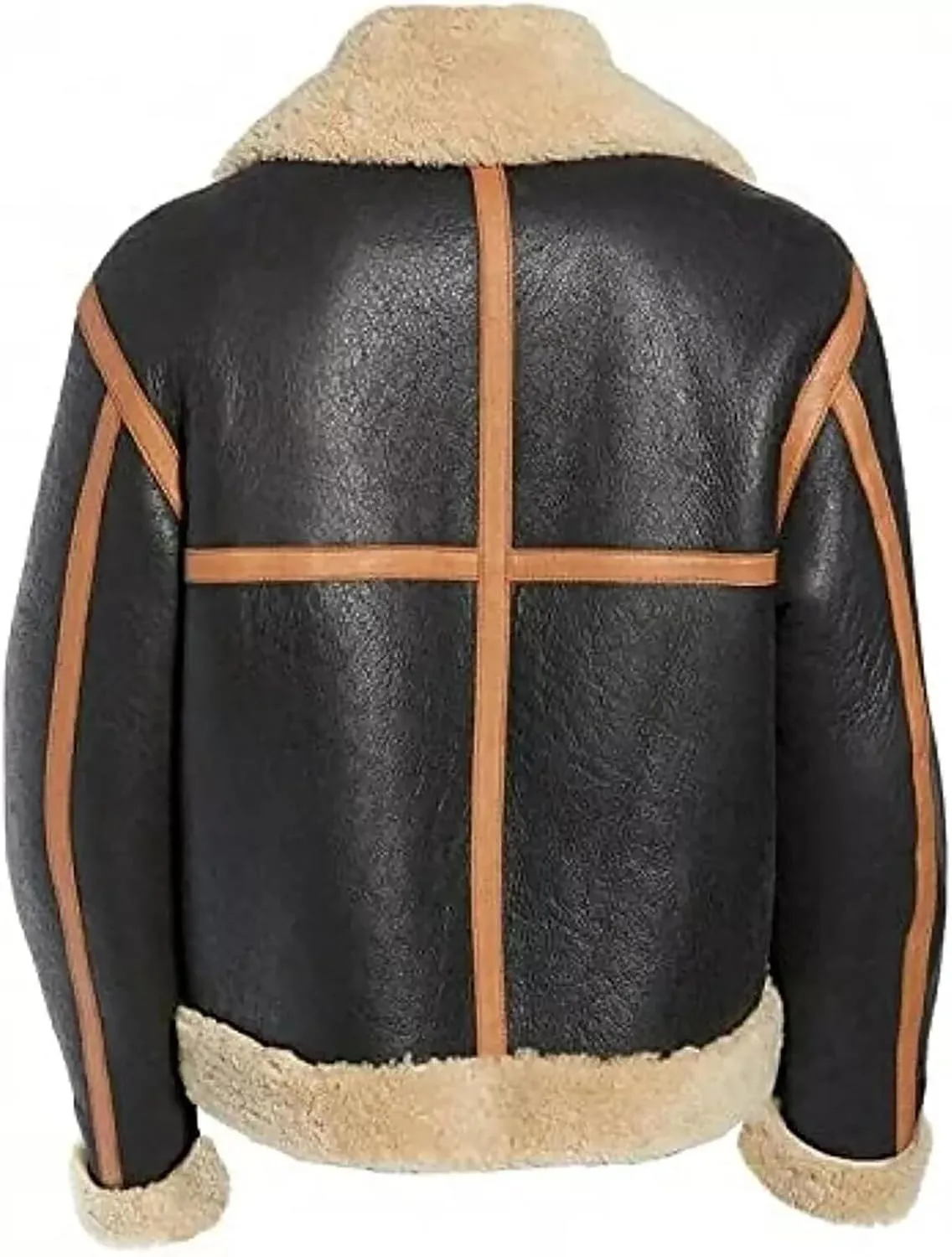 B3 Bomber Jacket Men - Mens Raf Aviator Black Sheepskin Leather B3 bomber Jacket