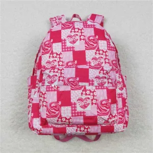 BA0114  Baby Girls Children Doll Pink Flowers Back Bags