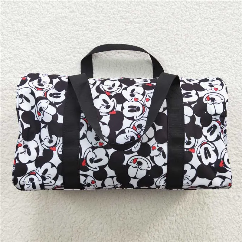 BA0131  Adult Black Cartoon Gym Bags