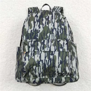 BA0158  Sibling Baby Kids Boys Camouflage Backpack Zip Back Bags