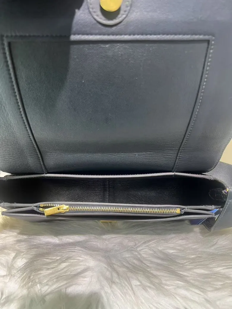 Bag Messenger Medium Leather Bicolor Celine Voice-activated Burgundy/Black - Calfskin Smart technology