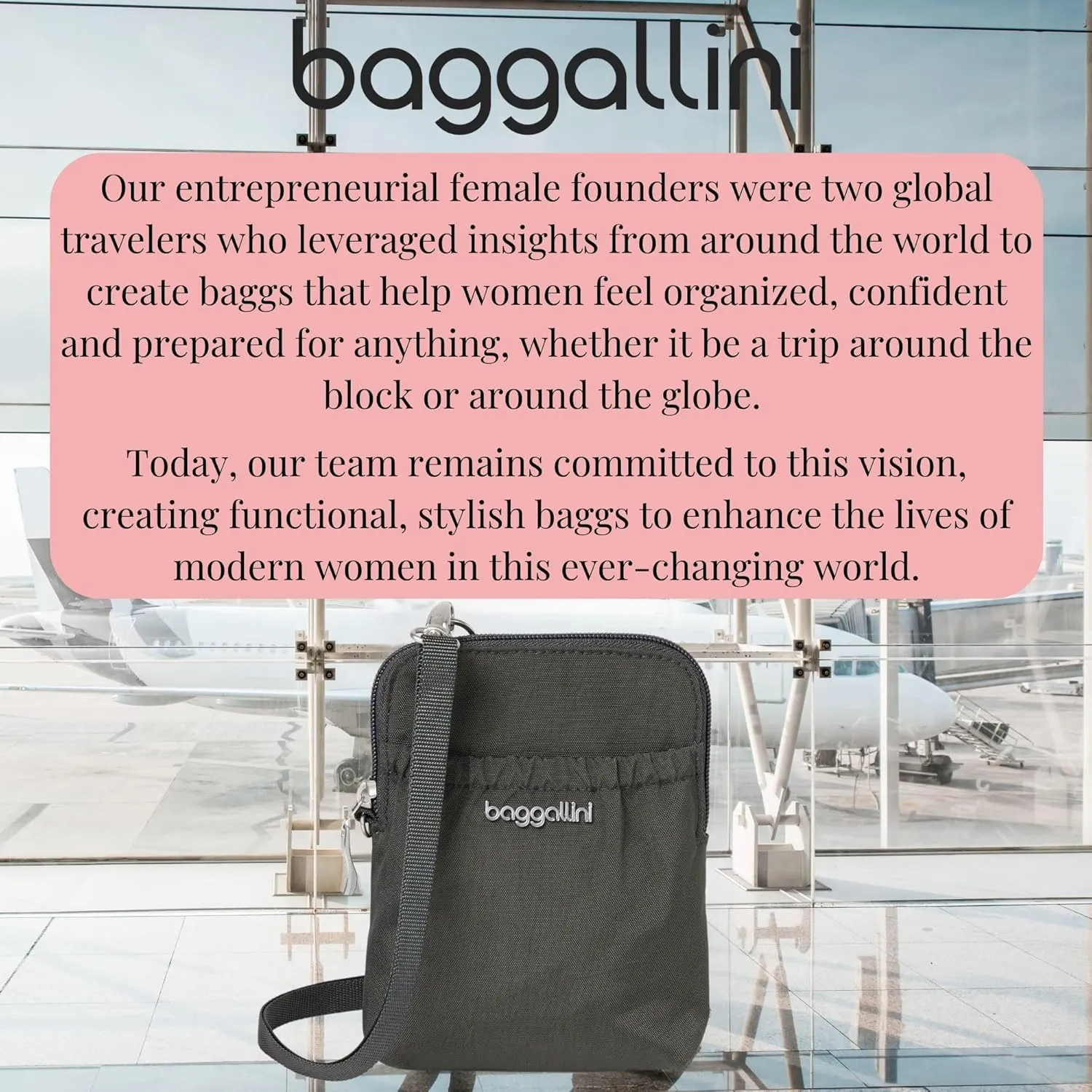 Baggallini Bryant Pouch Small Crossbody Bag for Women - Phone Purse with Crossbody Strap - Lightweight Crossbody Pouch