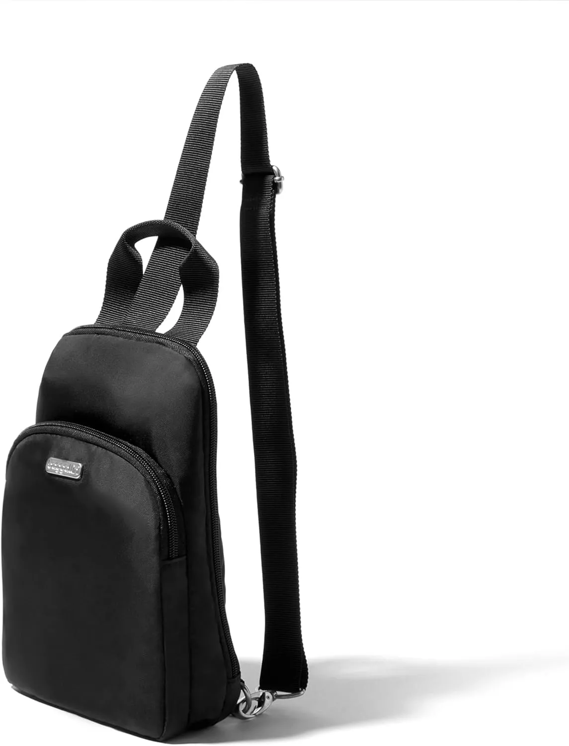 Baggallini Essential Small 12x7 Inch Sling Crossbody Bag with Convertible Adjustable Shoulder Strap