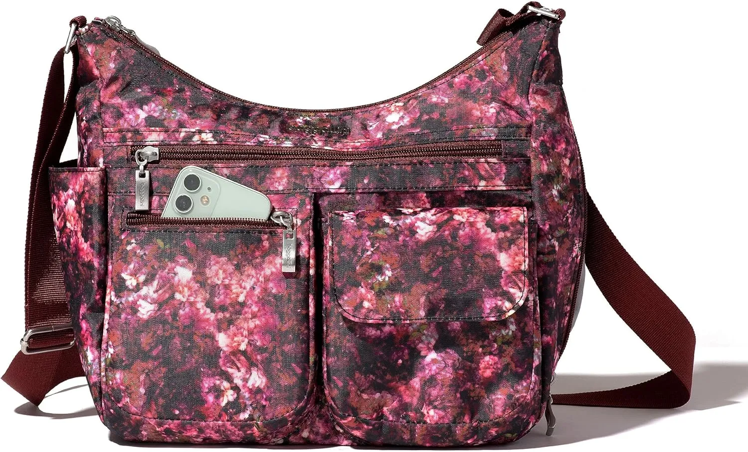 Baggallini Everywhere Bagg Crossbody Women 11x9 Lightweight Nylon Hobo Water-Resistant Travel Bag W/RFID
