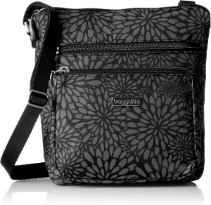Baggallini Midnight Floral Wristlet Crossbody Bag, Nylon, 8.5 in