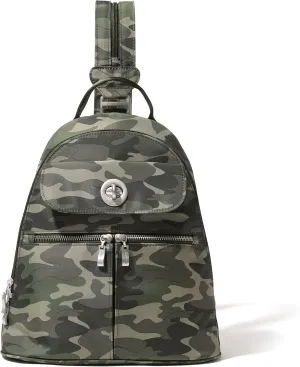 Baggallini Naples Convertible Small Daypack Sling Crossbody, Olive Camo