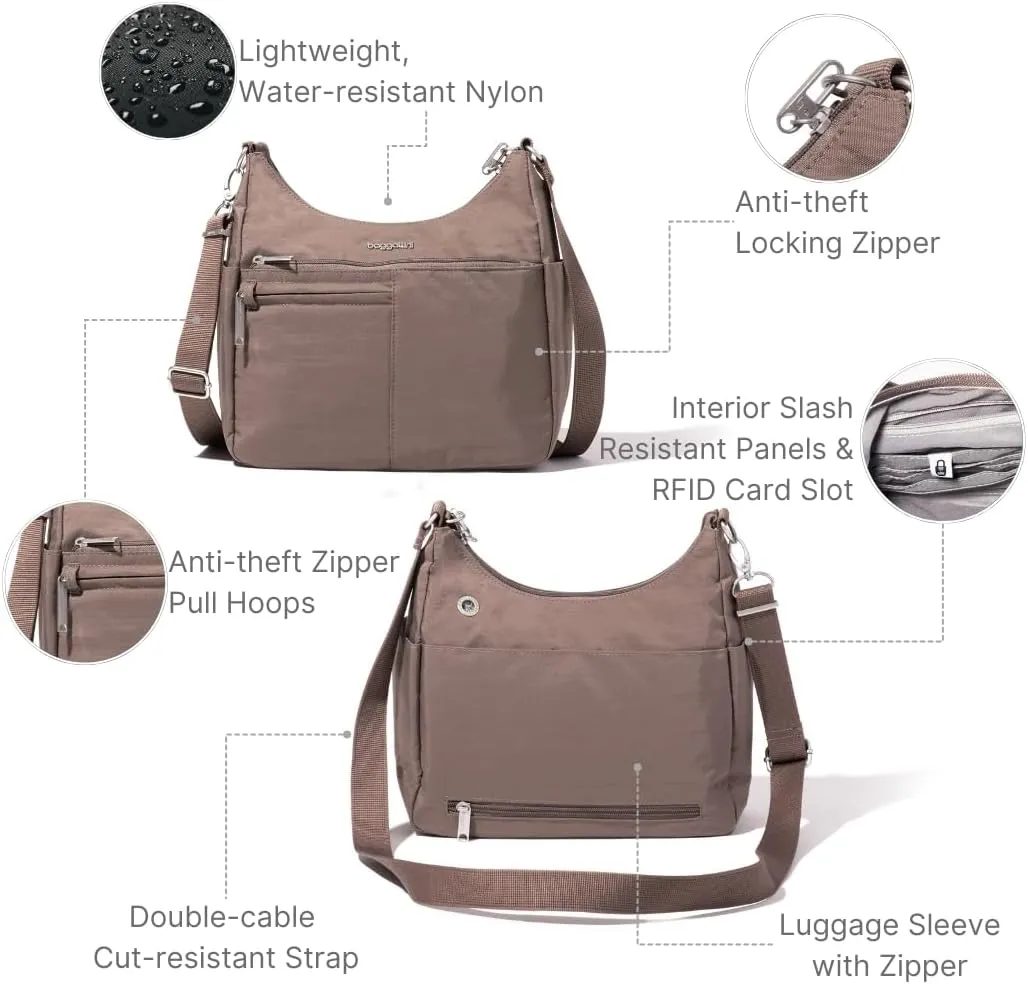 Baggallini Securtex Anti-Theft Free Time Crossbody Bag