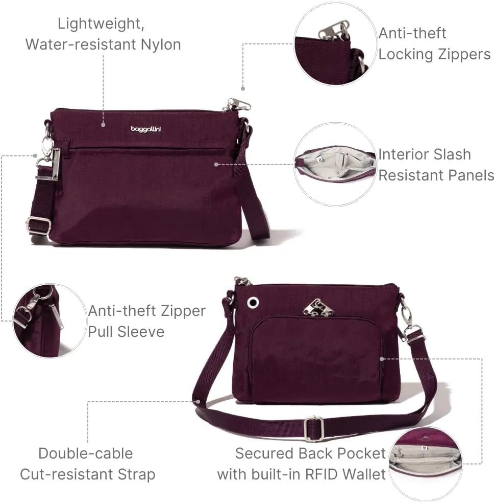 Baggallini Securtex Anti-Theft Memento Crossbody Bag
