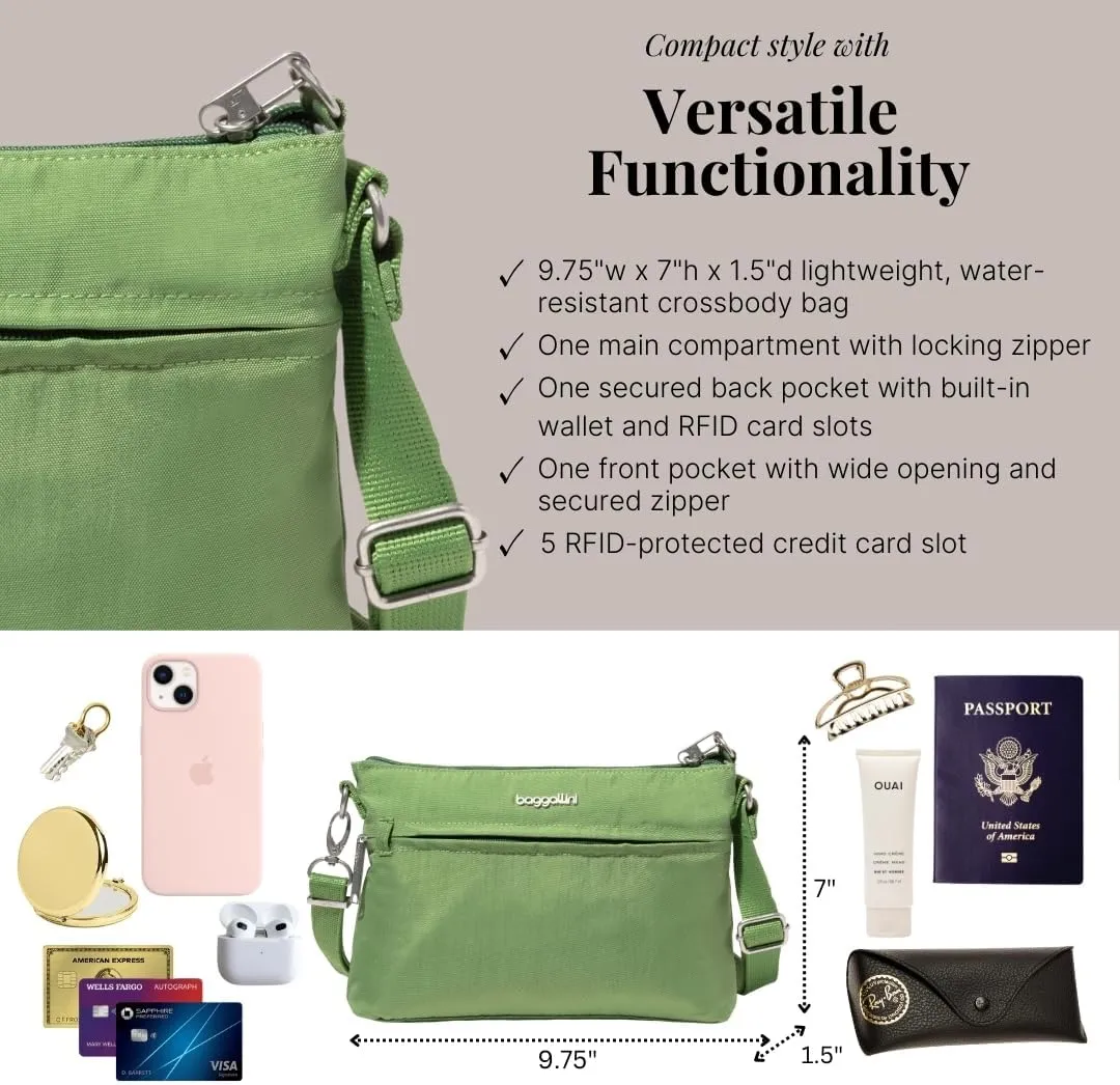 Baggallini Securtex Anti-Theft Memento Crossbody Bag
