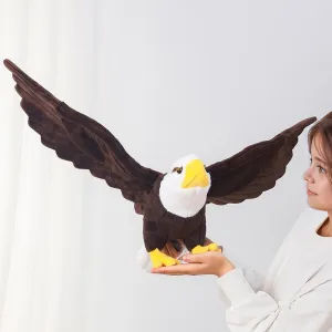 Bald Eagle Plush Toy - Stuffed Animal with Bendable and Stretchable Wings, Gifts for Kids (35.4in)