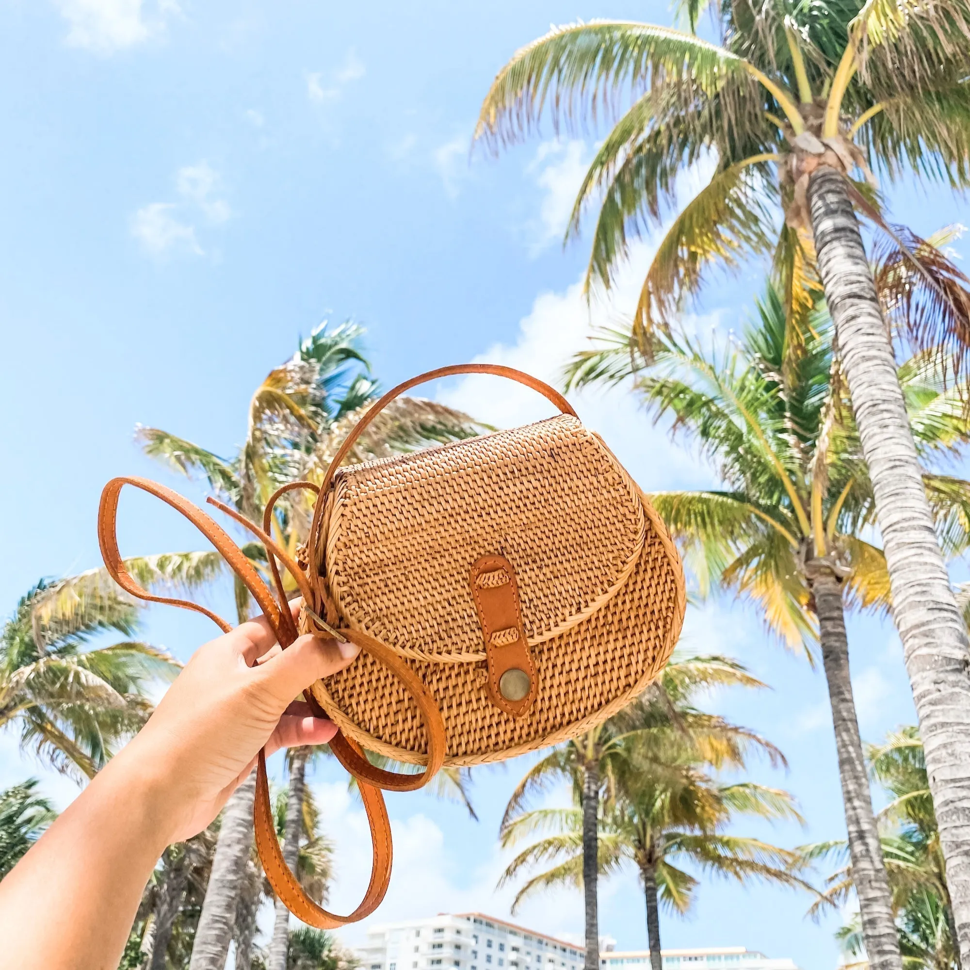 Bali Rattan Crossbody Bag - Guitar Bag