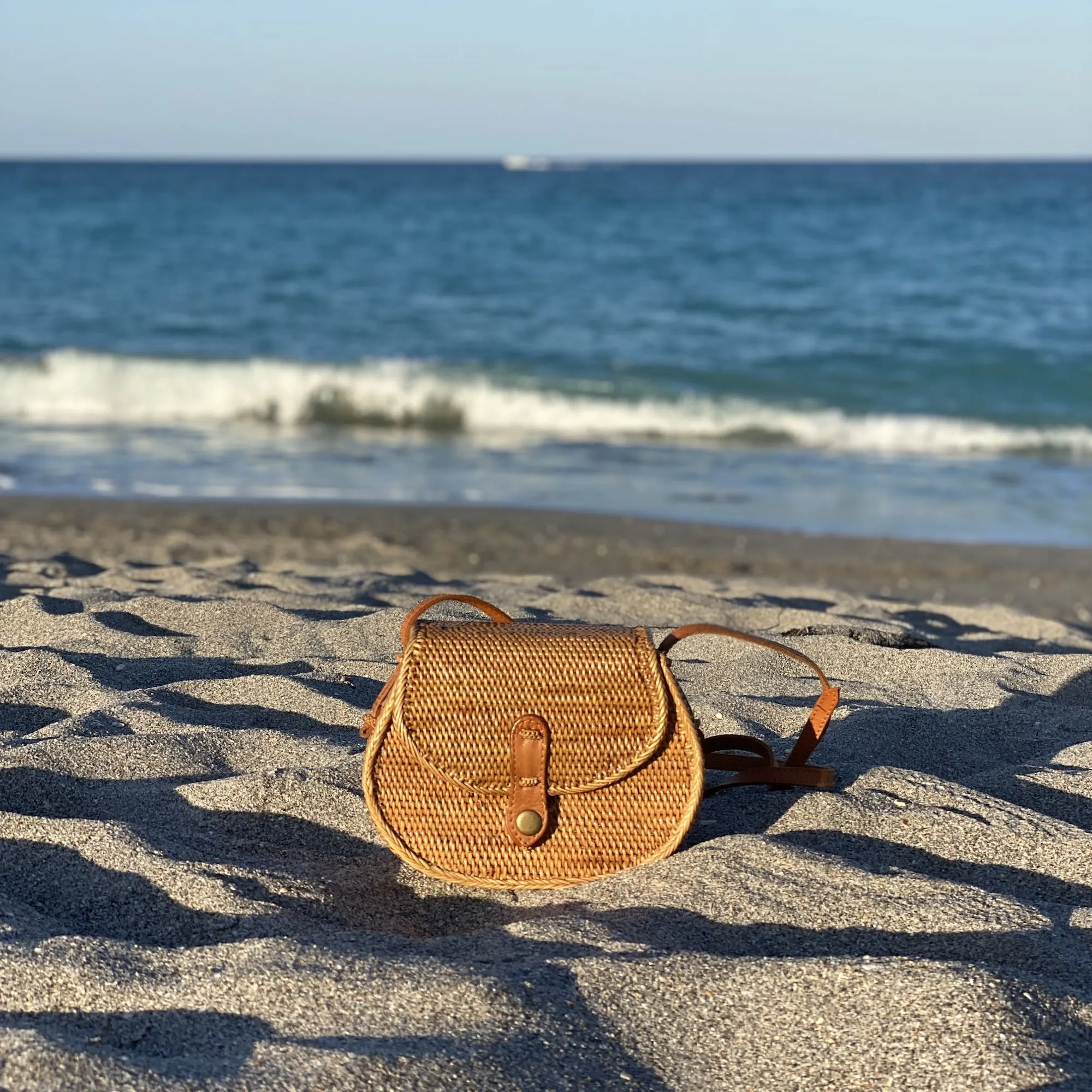 Bali Rattan Crossbody Bag - Guitar Bag