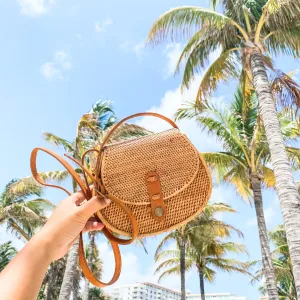 Bali Rattan Crossbody Bag - Guitar Bag