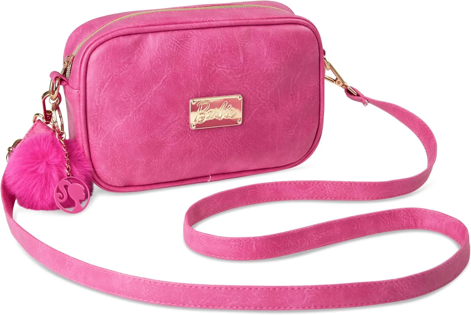 Barbie Messenger Bag for Girls, Shoulder Bag with Adjustable Strap