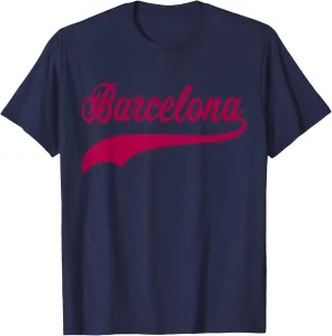 Barcelona Vintage Sports Style T-Shirt
