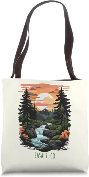 Basalt Colorado USA Retro Mountain Vintage Style Tote Bag