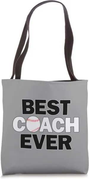Baseball Coach's BEST COACH EVER Little League Sports Team Tote Bag