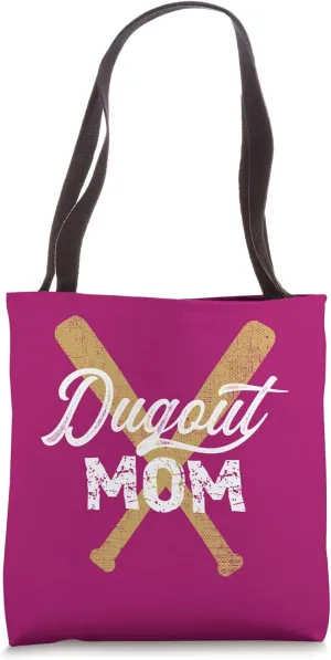 Baseball Dugout Mom Mother Baseball Bats Tote Bag