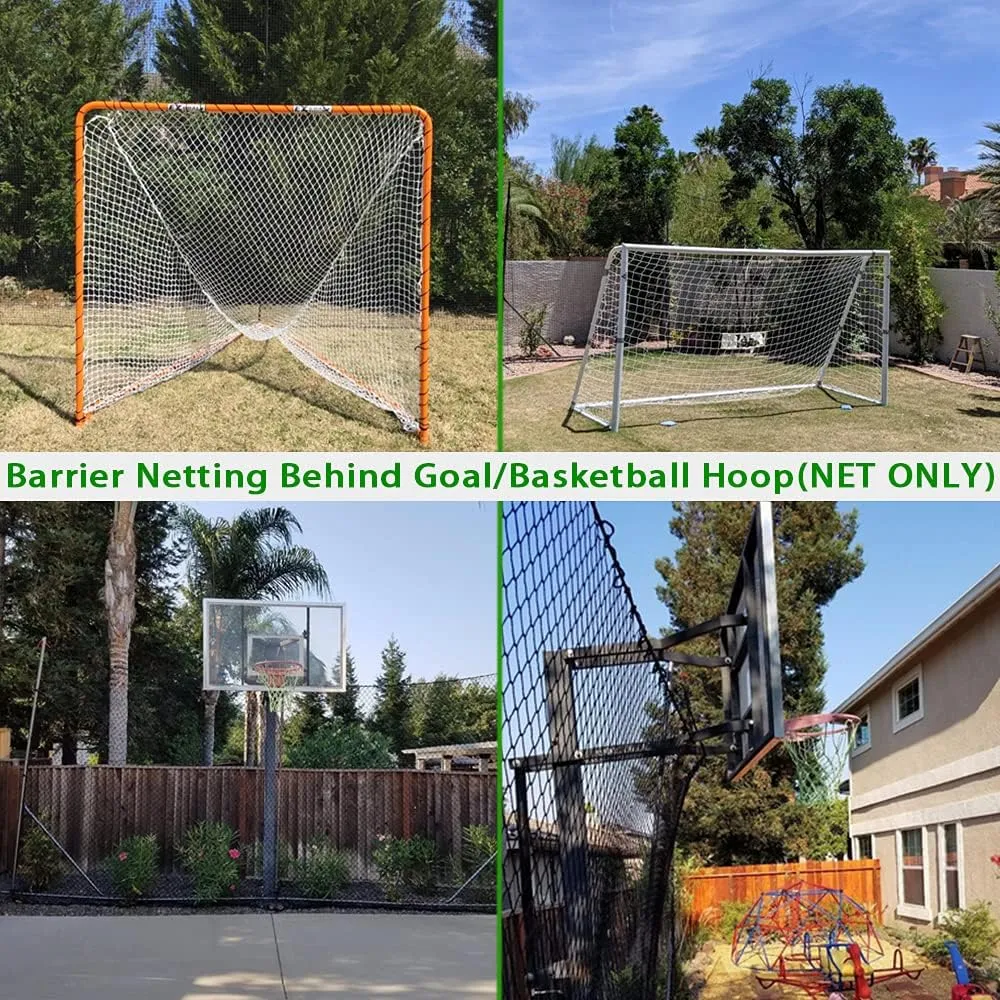 Baseball Softball Backstop Nets, Heavy Duty Sports Netting Barrier #18 Nylon Baseball Netting 10'x20'/10'x30'(Net Only)