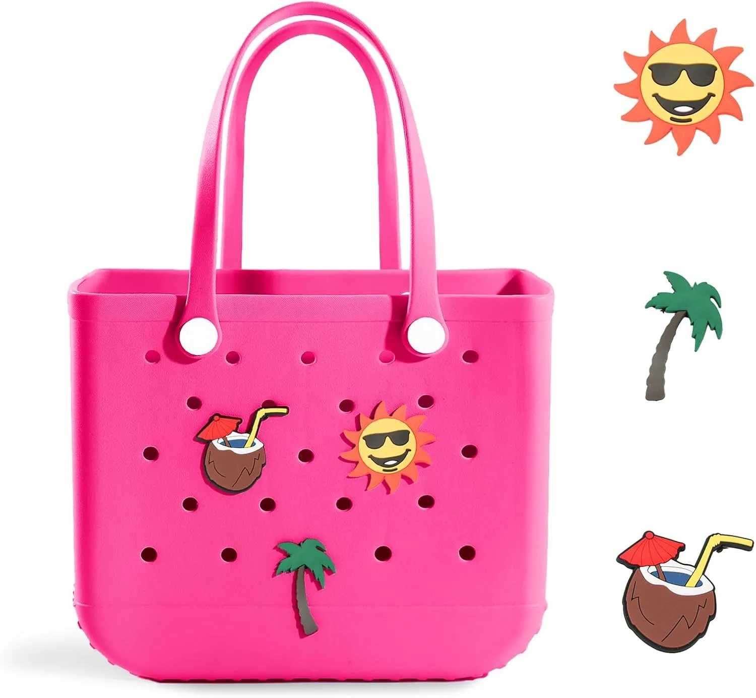 Beach Rubber Bag,Waterproof and Sandproof Washable Rubber Tote Bag for Beach, Pool Boat, Groceries, Sports