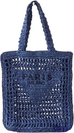 Beach Woven Crochet Bag for Women Straw Hobo Mesh Tote Knit Bags, for Daily Picnic Summer Holiday Travel Vacation