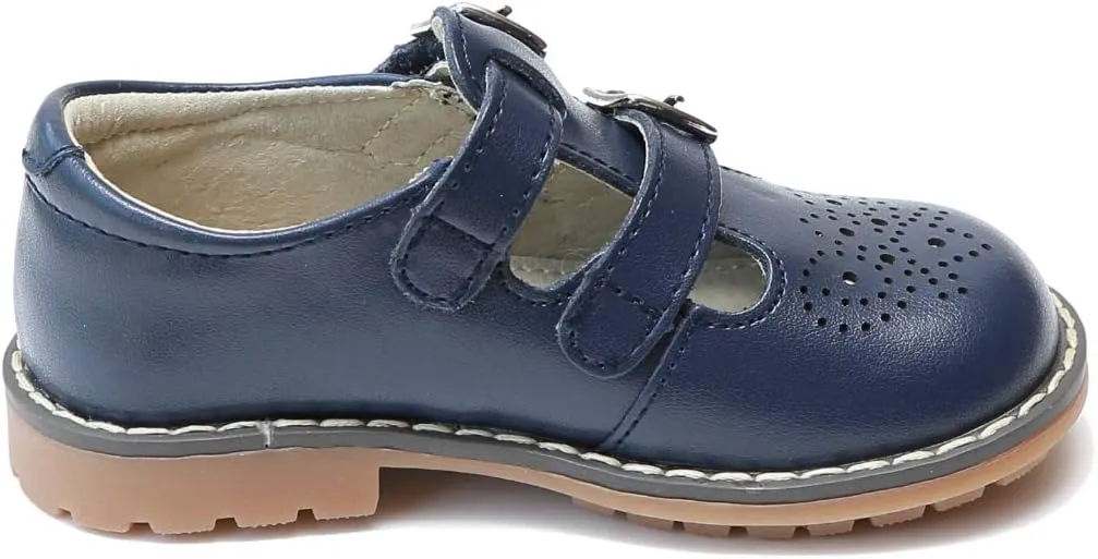Beatrix English Double T-Strap Stitch Down Leather Mary Jane
