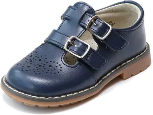 Beatrix English Double T-Strap Stitch Down Leather Mary Jane