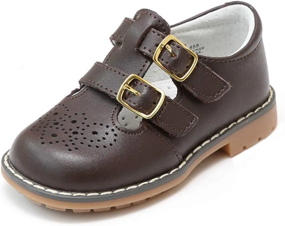 Beatrix English Double T-Strap Stitch Down Leather Mary Jane