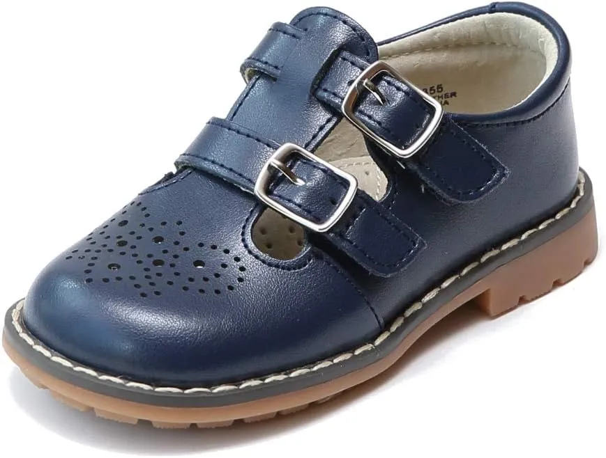 Beatrix English Double T-Strap Stitch Down Leather Mary Jane