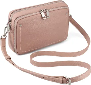 befen Genuine Leather Crossbody Bags for Women, Purses with Built in RFID Wallet Woman Camera Shoulder Bag Handbags