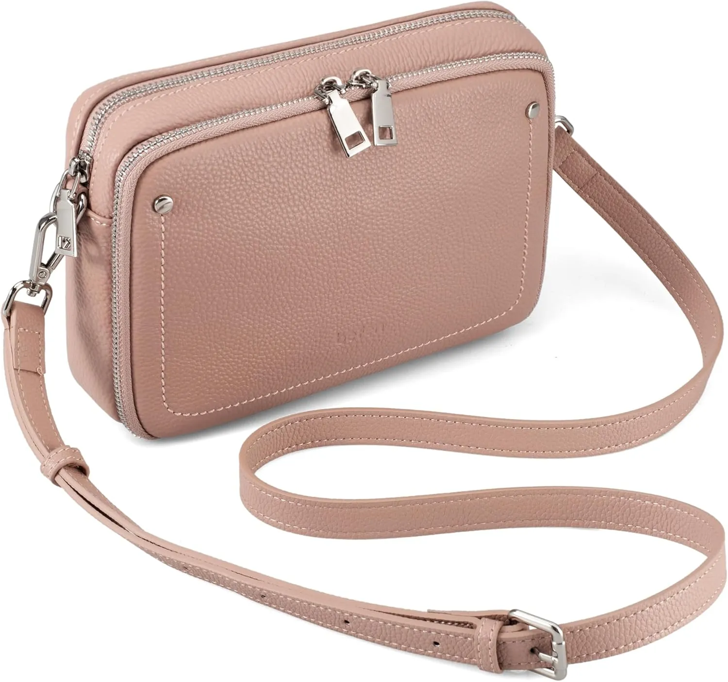 befen Genuine Leather Crossbody Bags for Women, Purses with Built in RFID Wallet Woman Camera Shoulder Bag Handbags