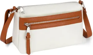 befen Small Genuine Leather Crossbody Purse Bags for Women, Multi Pockets Shoulder Handbag with RFID Blocking Card Slots