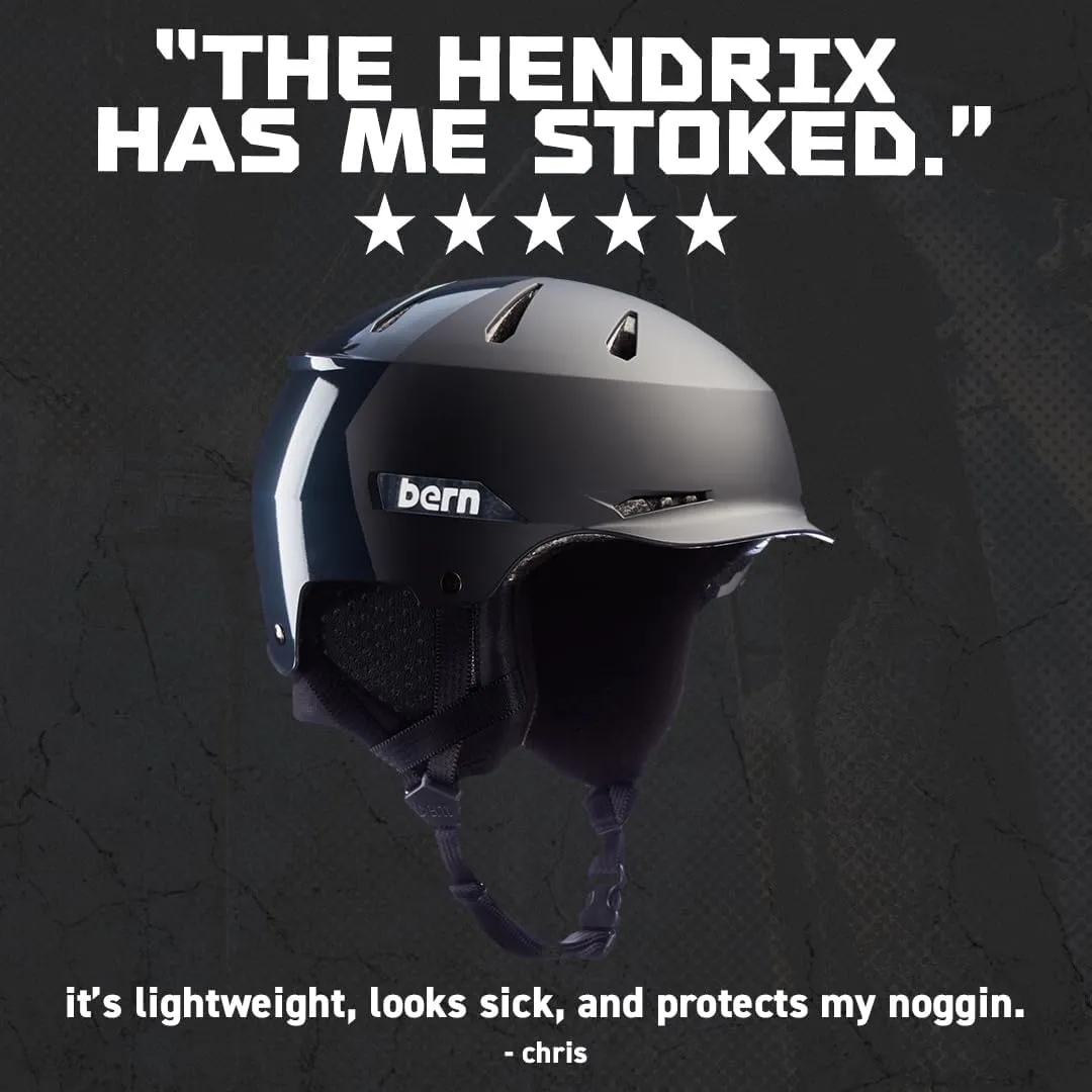 BERN Hendrix Snowsports Ski and Snowboard Helmet for Men and Women, Brim Style, Multisport Certified, Adjustable Fit, Removable Liner, Anti-Fog Ventilation