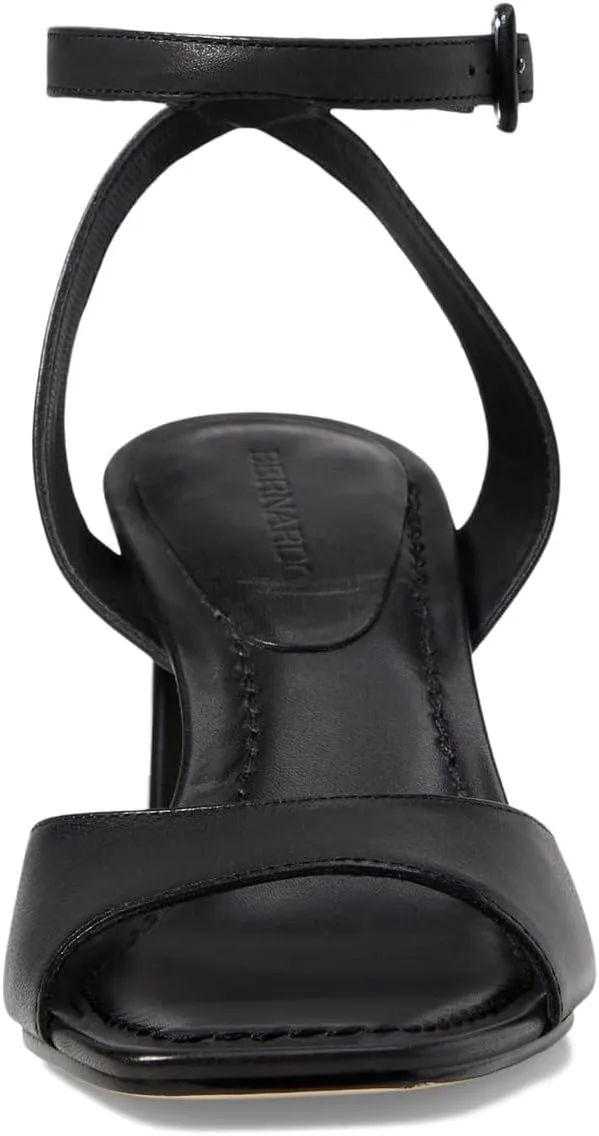Bernardo Nyack - Heels for Women - Solid Block Heel - Leather Outsole - Ankle Strap - Buckle Closure