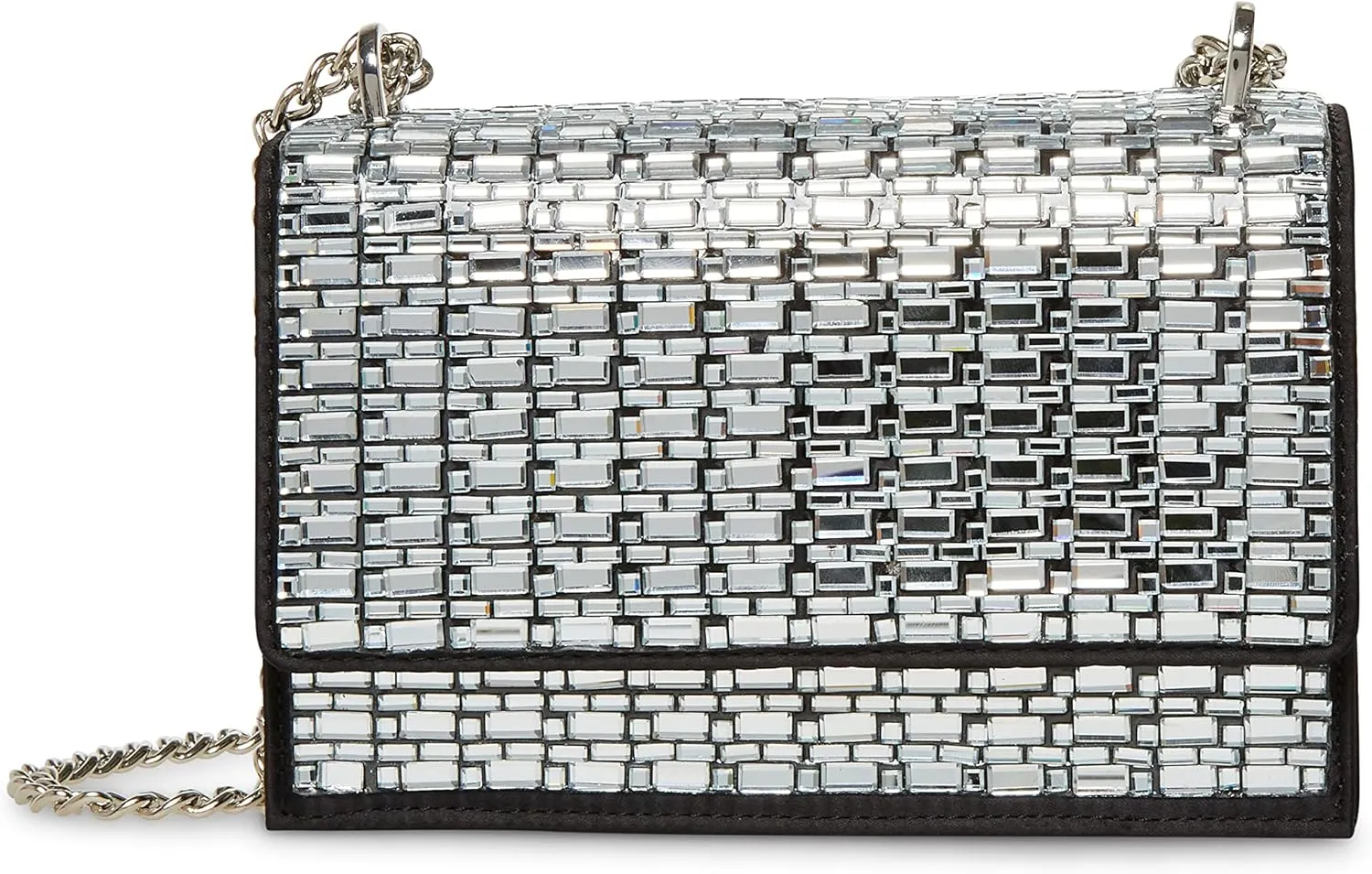 Betsey Johnson Shine On Convertible Flap Bag, Black